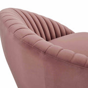 Mitzy Blush Velvet Swivel Accent Chair with Gold Base - Furniture City (CA)l