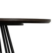 Motion Oak and Metal Round Dining Table - Furniture City (CA)l