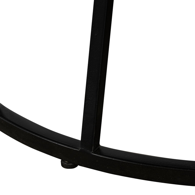 Motion Oak and Metal Round Dining Table - Furniture City (CA)l