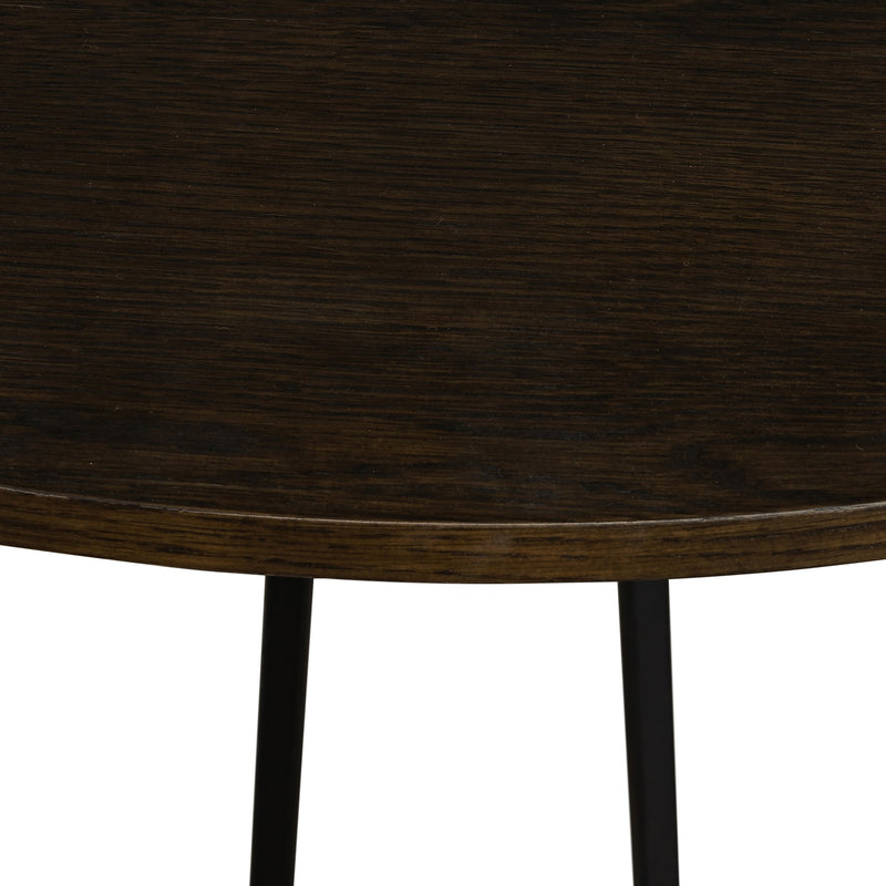 Motion Oak and Metal Round Dining Table - Furniture City (CA)l