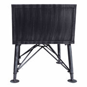 Mathis Industrial 2-Drawer End Table in Industrial Gray and Pine Wood - Furniture City (CA)l