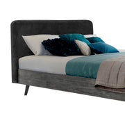 Mohave Mid-Century Tundra Gray Acacia King Platform Bed - Furniture City (CA)l