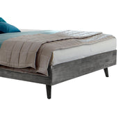Mohave Mid-Century Tundra Gray Acacia King Platform Bed - Furniture City (CA)l