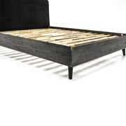 Mohave Mid-Century Tundra Gray Acacia King Platform Bed - Furniture City (CA)l