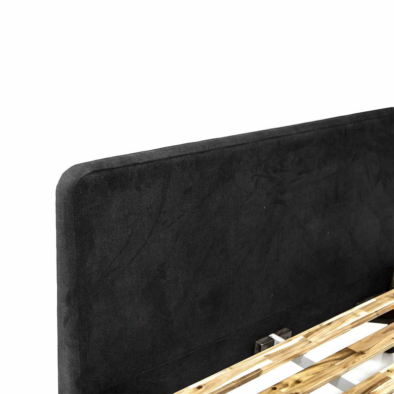 Mohave Mid Century Tundra Gray Acacia Queen Platform Bed - Furniture City (CA)l