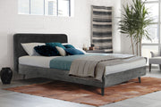 Mohave Mid Century Tundra Gray Acacia Queen Platform Bed - Furniture City (CA)l
