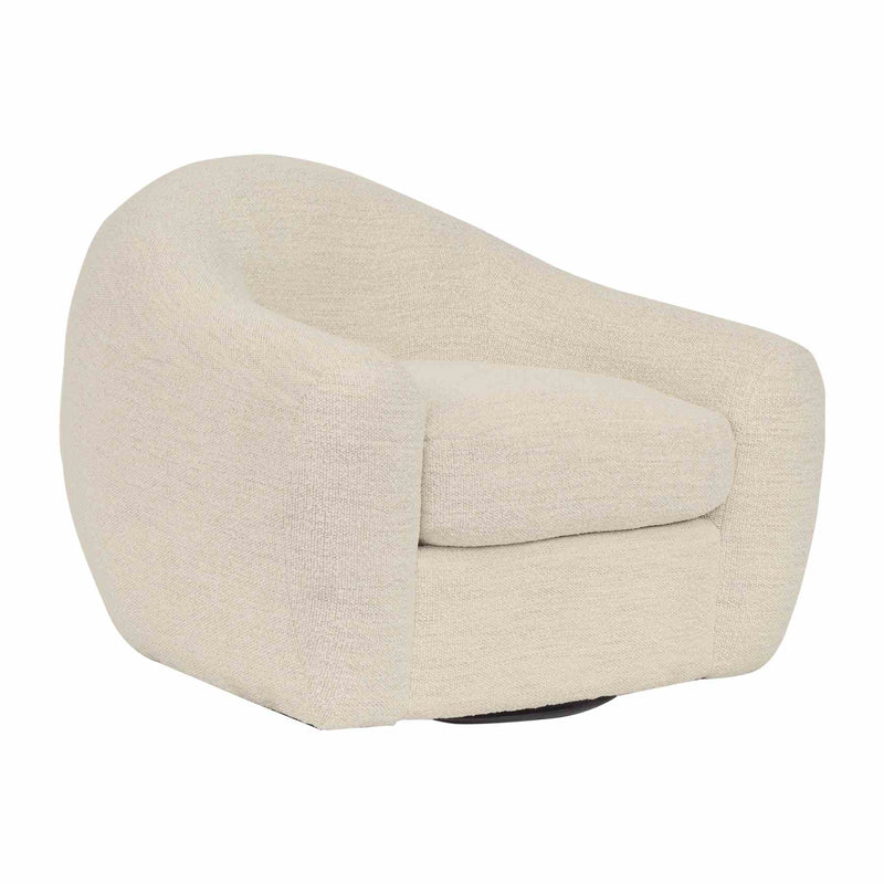 Molly Upholstered Swivel Accent Chair in Pearl - Furniture City (CA)l