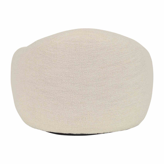 Molly Upholstered Swivel Accent Chair in Pearl