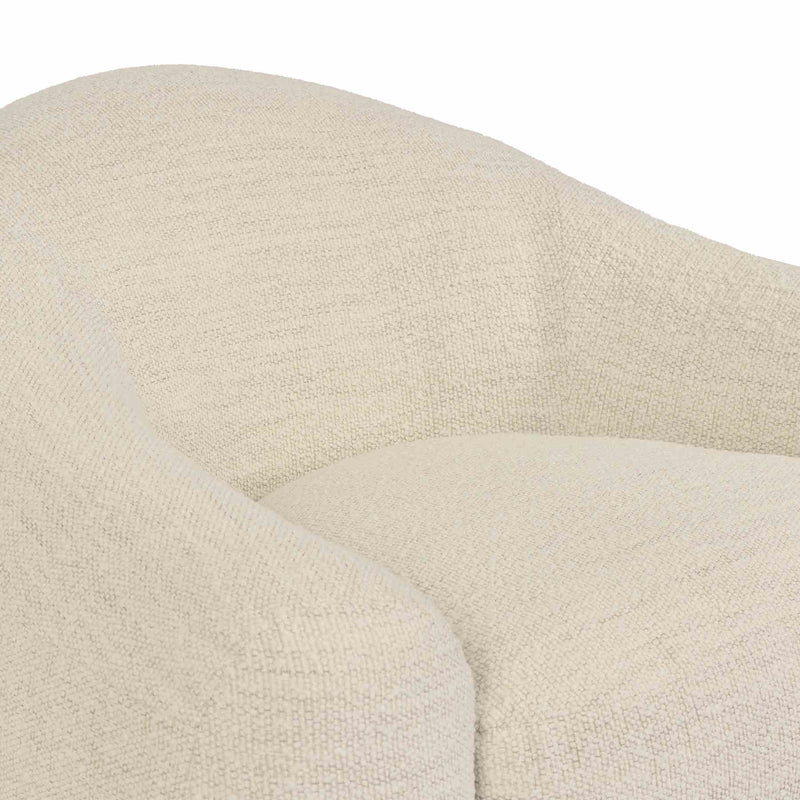 Molly Upholstered Swivel Accent Chair in Pearl - Furniture City (CA)l