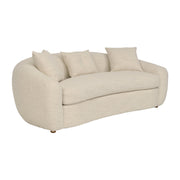 Molly 96.5" Upholstered Curved Sofa in Pearl - Furniture City (CA)l