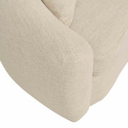 Molly 96.5" Upholstered Curved Sofa in Pearl - Furniture City (CA)l