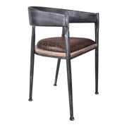 Macey Modern Dining Chair in Industrial Gray and Brown Fabric with Pine Wood - Set of 2 - Furniture City (CA)l