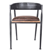 Macey Modern Dining Chair in Industrial Gray and Brown Fabric with Pine Wood - Set of 2 - Furniture City (CA)l