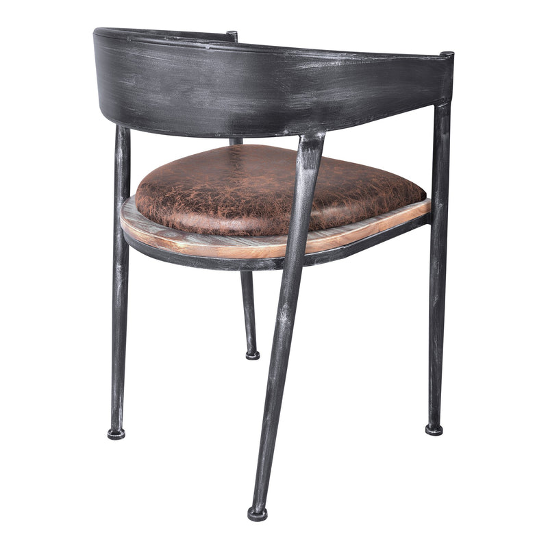 Macey Modern Dining Chair in Industrial Gray and Brown Fabric with Pine Wood - Set of 2 - Furniture City (CA)l
