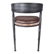 Macey Modern Dining Chair in Industrial Gray and Brown Fabric with Pine Wood - Set of 2 - Furniture City (CA)l