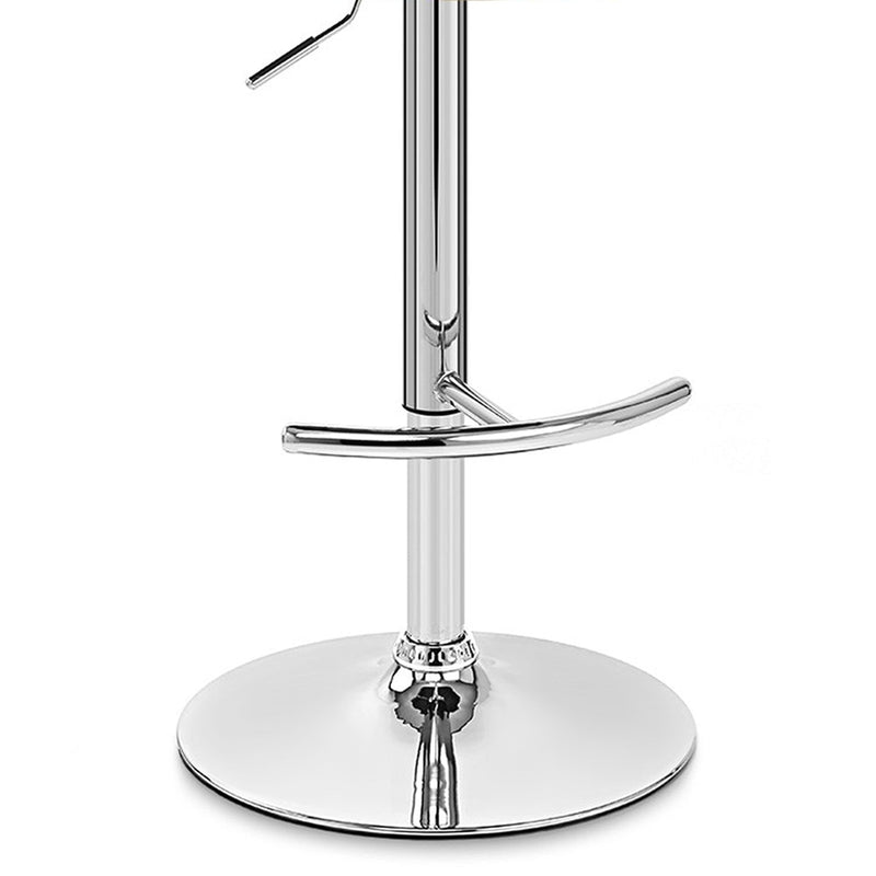 Naples Black Faux Leather Adjustable Height Swivel Walnut Wood and Chrome Base Bar Stool - Furniture City (CA)l