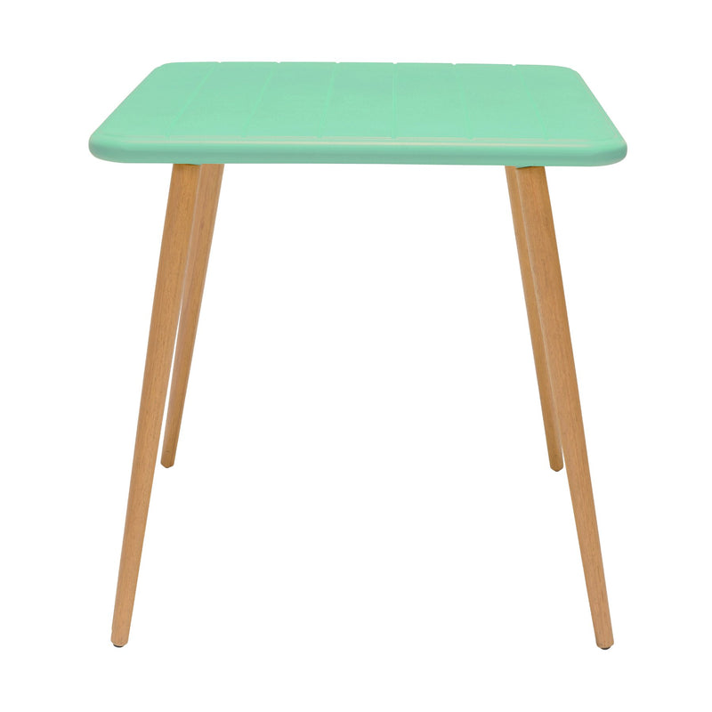 Nassau Square Outdoor Mint Green Eucalyptus Dining Table - Furniture City (CA)l