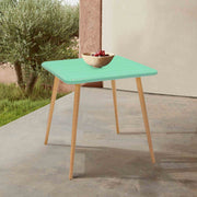 Nassau Square Outdoor Mint Green Eucalyptus Dining Table - Furniture City (CA)l
