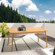 Nassau Outdoor Rectangle Dining Table in Natural Wood Finish - Furniture City (CA)l