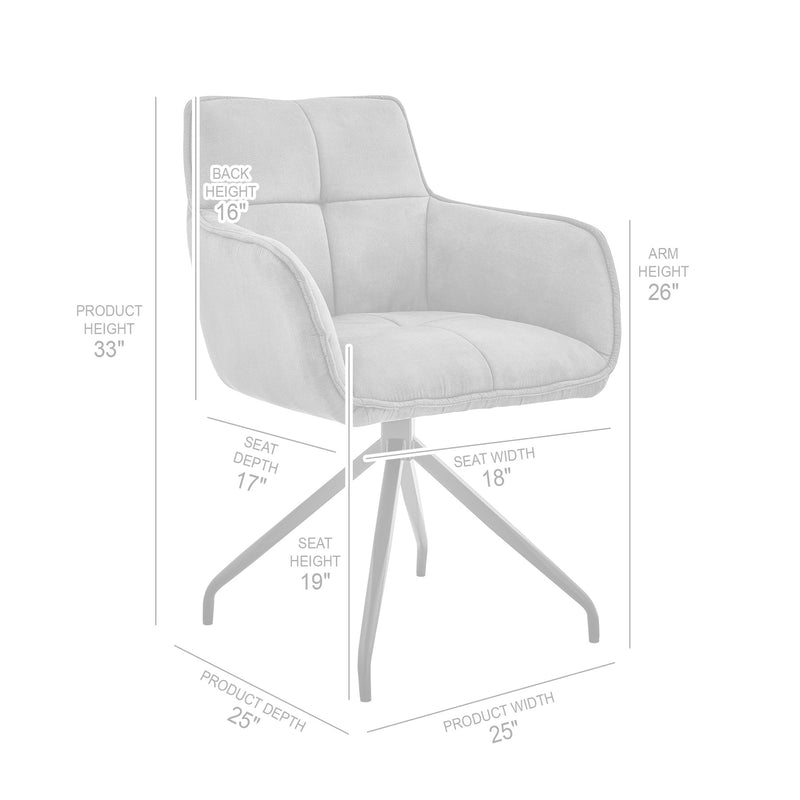 Noah Dining Room Accent Chair in Blue Velvet and Brushed Stainless Steel Finish - Furniture City (CA)l