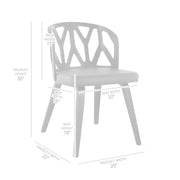 Nia Gray Faux Leather and Black Wood Dining Chairs - Set of 2 - Furniture City (CA)l