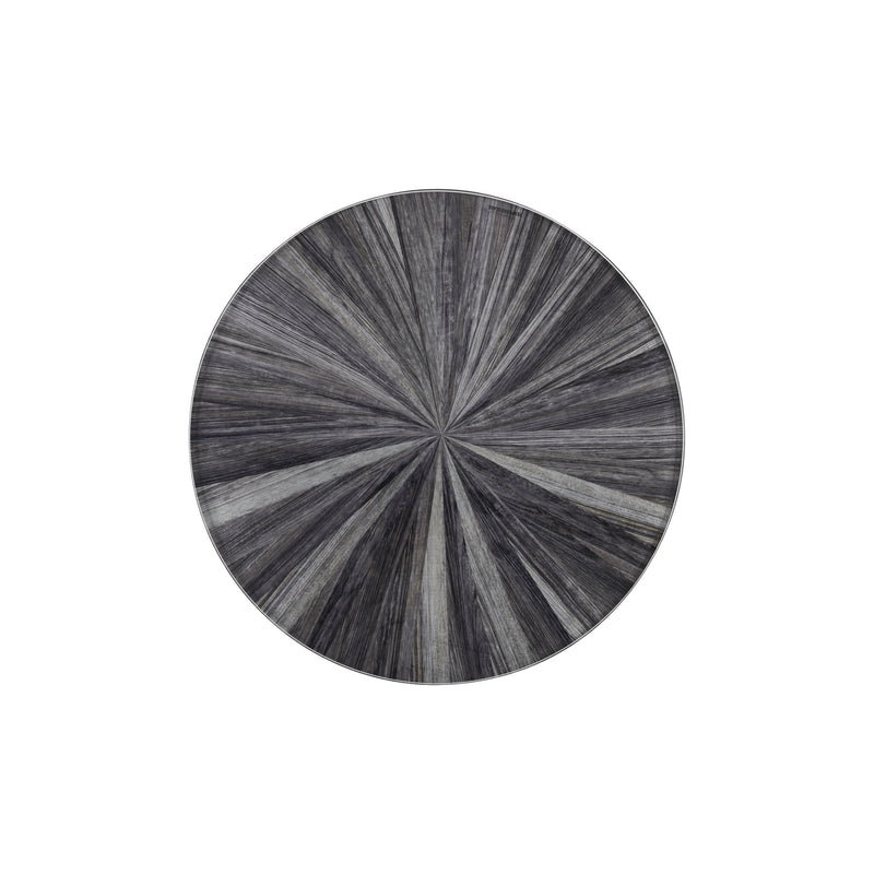 Nina Mid-Century 18.5 in. Round Gray Coffee Table with Tempered Glass Top - Furniture City (CA)l