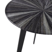 Nina Mid-Century 18.5 in. Round Gray Coffee Table with Tempered Glass Top - Furniture City (CA)l