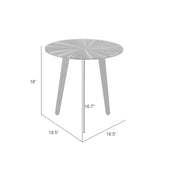Nina Mid-Century 18.5 in. Round Gray Coffee Table with Tempered Glass Top - Furniture City (CA)l
