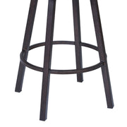 Nova 26" Counter Height Swivel Metal Barstool in Auburn Bay finish with Brown Faux Leather - Furniture City (CA)l