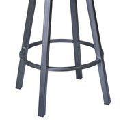 Nova 26" Counter Height Swivel Metal Barstool in Mineral finish with Bandero Tobacco - Furniture City (CA)l