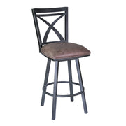 Nova 30" Bar Height Swivel Metal Barstool in Mineral finish with Bandero Tobacco - Furniture City (CA)l
