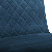 Napoli Blue Velvet and Black Leg Modern Accent Dining Chair- Set of 2 - Furniture City (CA)l