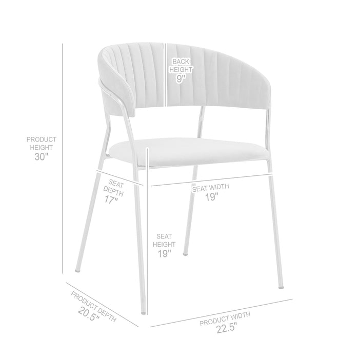 Nara Modern Gray Faux Leather and Metal Dining Room Chairs - Set of 2