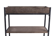 Niles Industrial Kitchen Cart in Industrial Gray and Pine Wood - Furniture City (CA)l