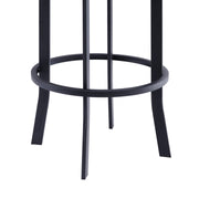 Natalie 26" Counter Height Vintage Gray Faux Leather Upholstery and Black Metal Bar Stool - Furniture City (CA)l