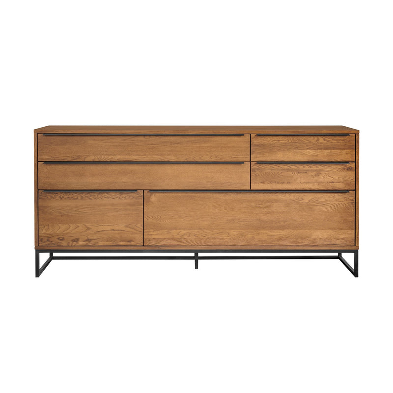 Nevada Rustic Oak Wood Sideboard In Balsamico - Furniture City (CA)l