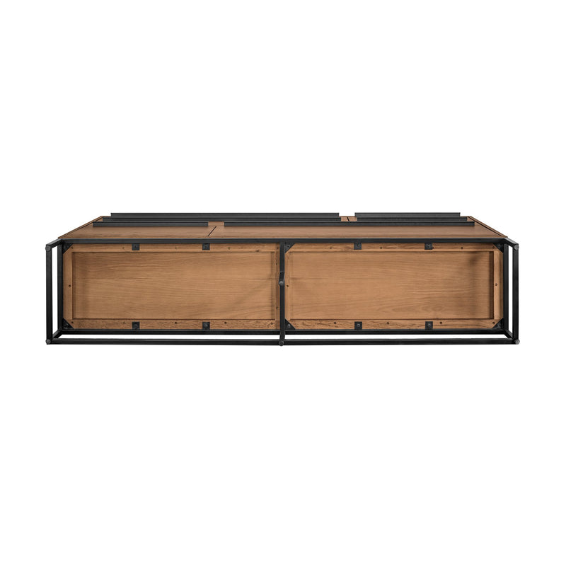 Nevada Rustic Oak Wood Sideboard In Balsamico - Furniture City (CA)l