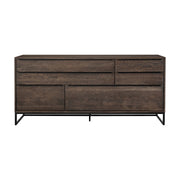 Nevada Rustic Oak Wood Sideboard In Dark Brown - Furniture City (CA)l