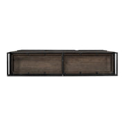 Nevada Rustic Oak Wood Sideboard In Dark Brown - Furniture City (CA)l