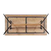 Nevada Rustic Oak Wood Trestle Base Dining Table in Balsamico - Furniture City (CA)l