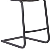 Newark Contemporary 26" Counter Height Barstool in Gray Powder Coated Finish and Espresso Fabric - Furniture City (CA)l
