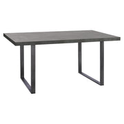 Newark Contemporary Dining Table in Gray Powder Coated Finish and Rusted Black - Furniture City (CA)l