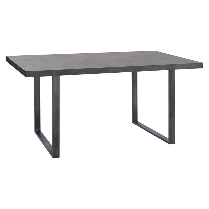 Newark Contemporary Dining Table in Gray Powder Coated Finish and Rusted Black - Furniture City (CA)l