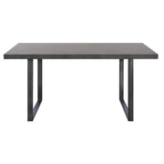 Newark Contemporary Dining Table in Gray Powder Coated Finish and Rusted Black - Furniture City (CA)l