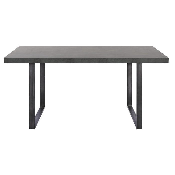 Newark Contemporary Dining Table in Gray Powder Coated Finish and Rusted Black