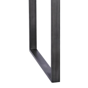 Newark Contemporary Dining Table in Gray Powder Coated Finish and Rusted Black - Furniture City (CA)l
