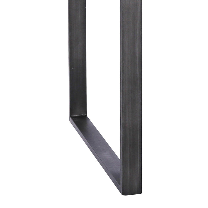 Newark Contemporary Dining Table in Gray Powder Coated Finish and Rusted Black