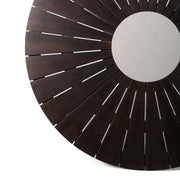 Oasis Outdoor Dark Eucalyptus Wood and Stone Round Dining Table - Furniture City (CA)l