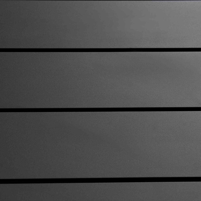 Cayman Black Aluminum Outdoor Round Conversation Table with Wicker Shelf