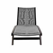 Odette Outdoor Patio Adjustable Chaise Lounge Chair in Eucalyptus Wood and Gray Rope - Furniture City (CA)l